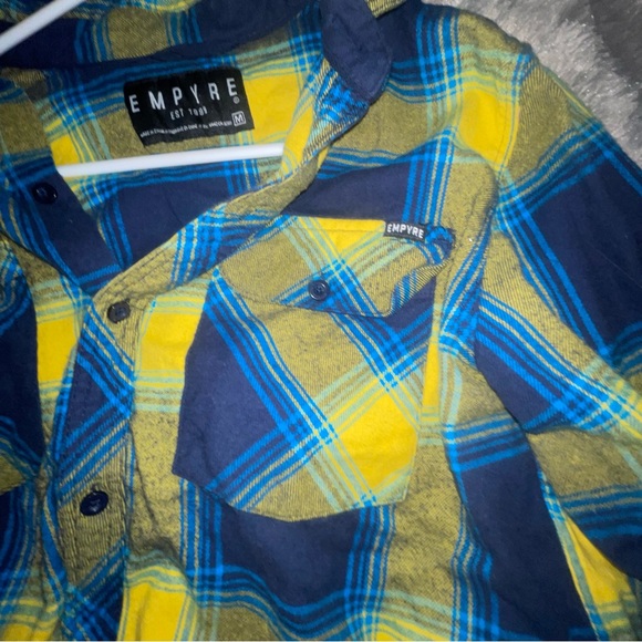 Blue & Yellow Flannel Size M - Picture 3 of 10